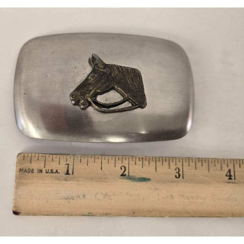 Chambers Belt Company Equestrian Belt Buckle 3x1.75in Western Trophy Stainless